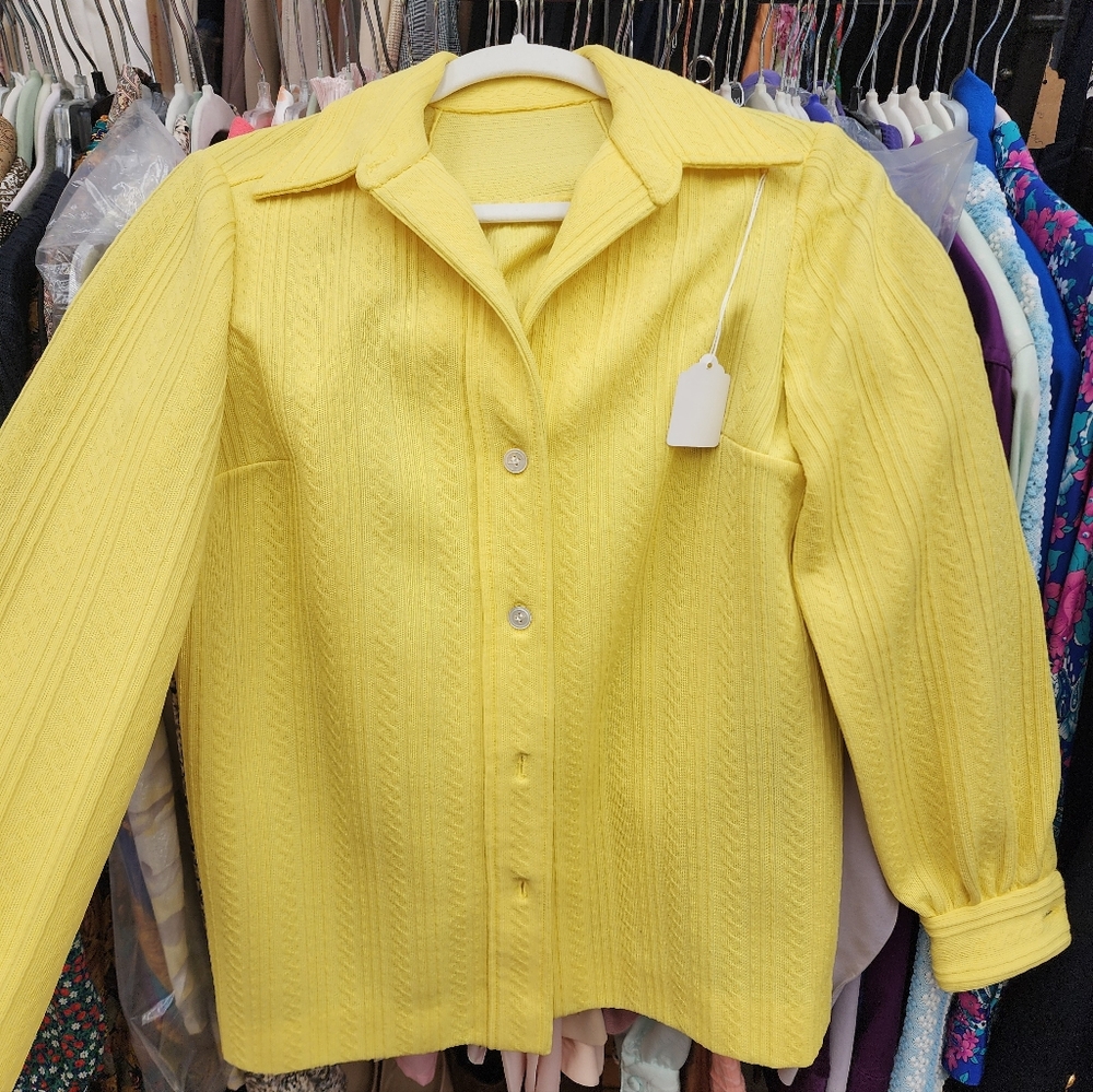70s Yellow Blouse